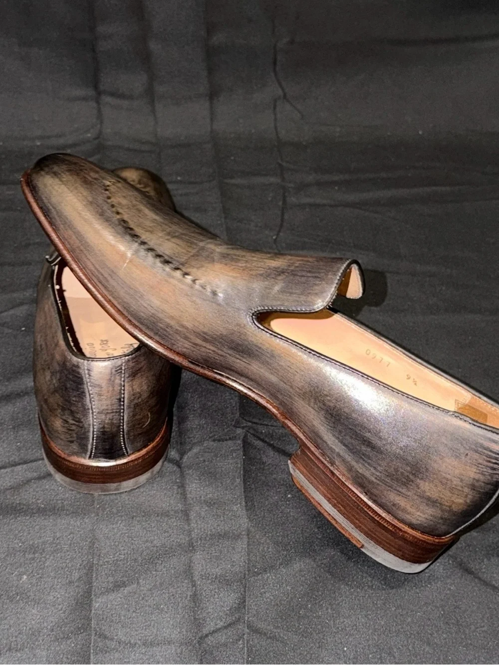 Men’s Italian Leather Slip-On Loafers in Brown